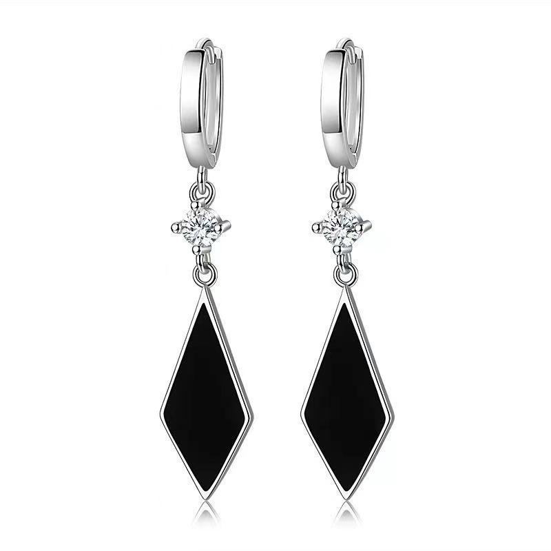 Vintage Diamond Japanese And Korean Temperamental Earrings