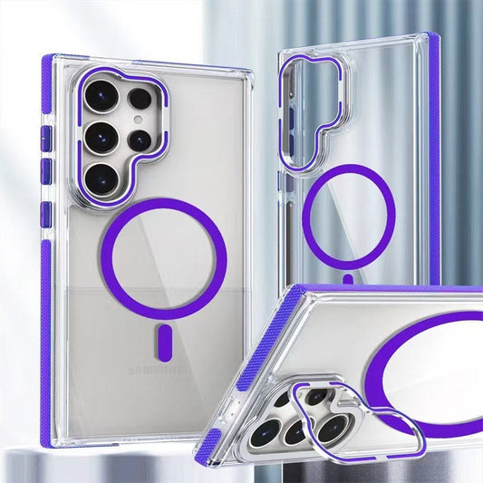 Two-Color Xuncai Magnetic Suction Case For Samsung Galaxy S25 Ultra | Shockproof Slim Cover