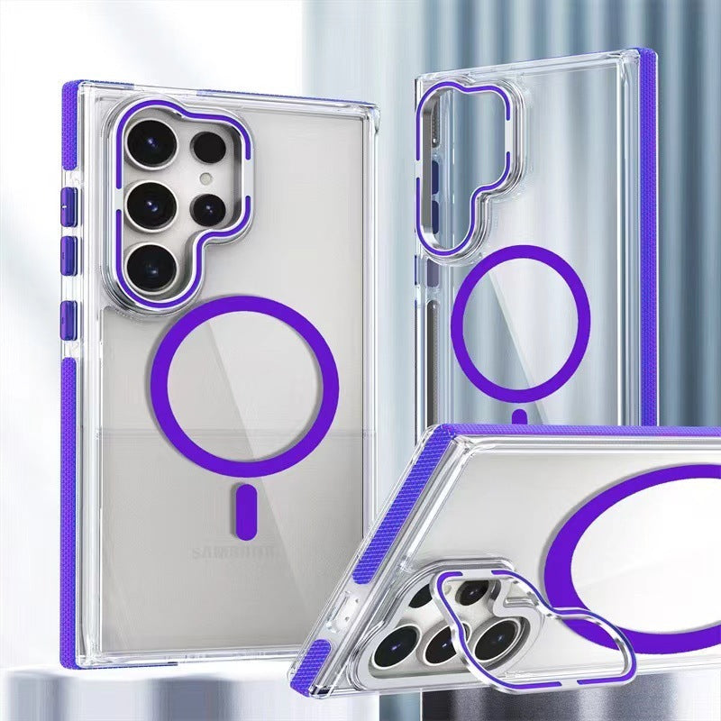 Two-Color Xuncai Magnetic Suction Case For Samsung Galaxy S25 Ultra | Colorful Hardware & Shockproof Protection