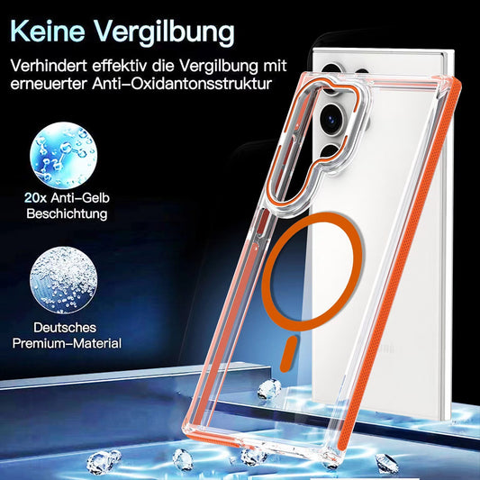 Two-Color Xuncai Magnetic Suction Case For Samsung Galaxy S25 Ultra | Colorful Hardware & Shockproof Protection