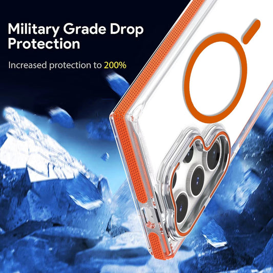 Two-Color Xuncai Magnetic Suction Case For Samsung Galaxy S25 Ultra | Colorful Hardware & Shockproof Protection